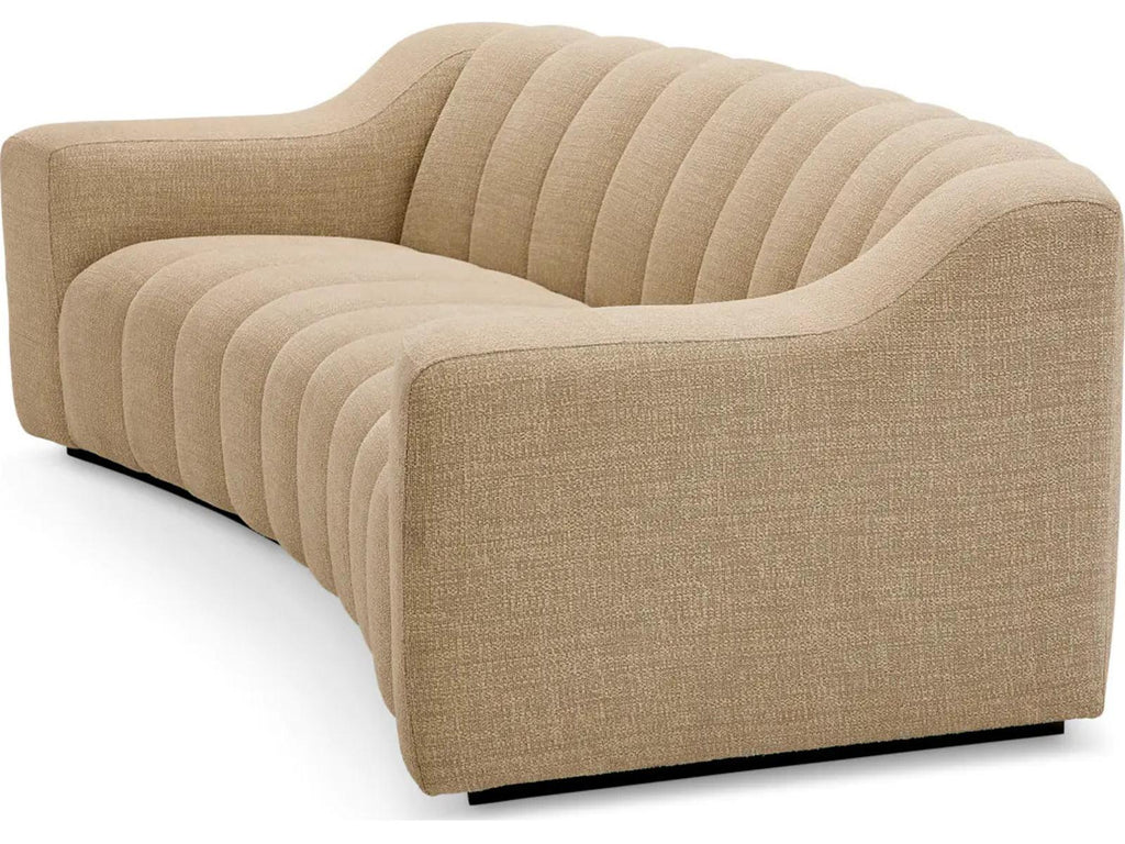 Kelly S 3-Seat Sofa in Stratfort Sand with Black Base