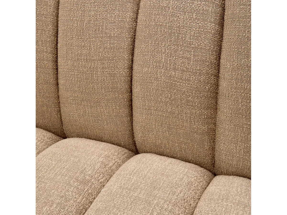 Kelly S 3-Seat Sofa in Stratfort Sand with Black Base