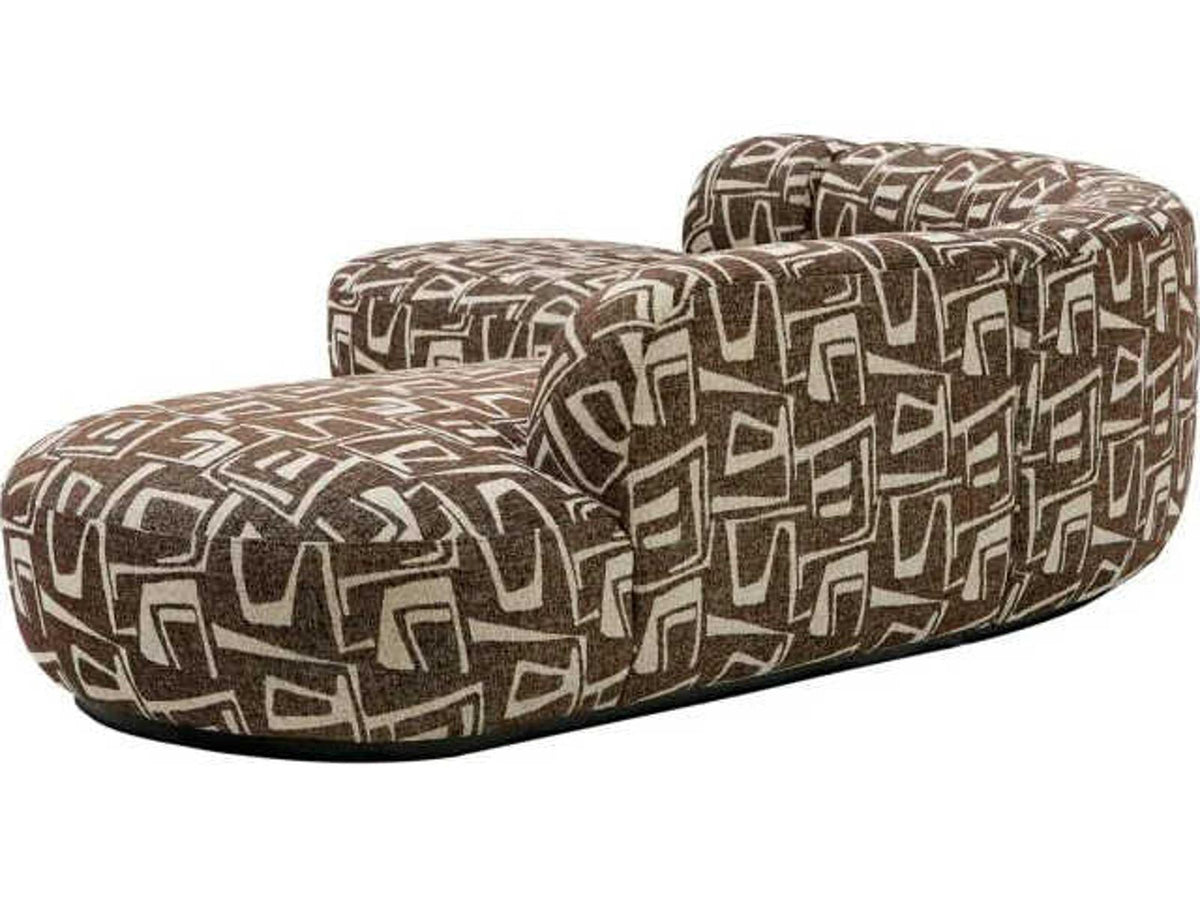 Bjorn 2-Piece Upholstered Sectional Sofa in Davenport Dark Brown