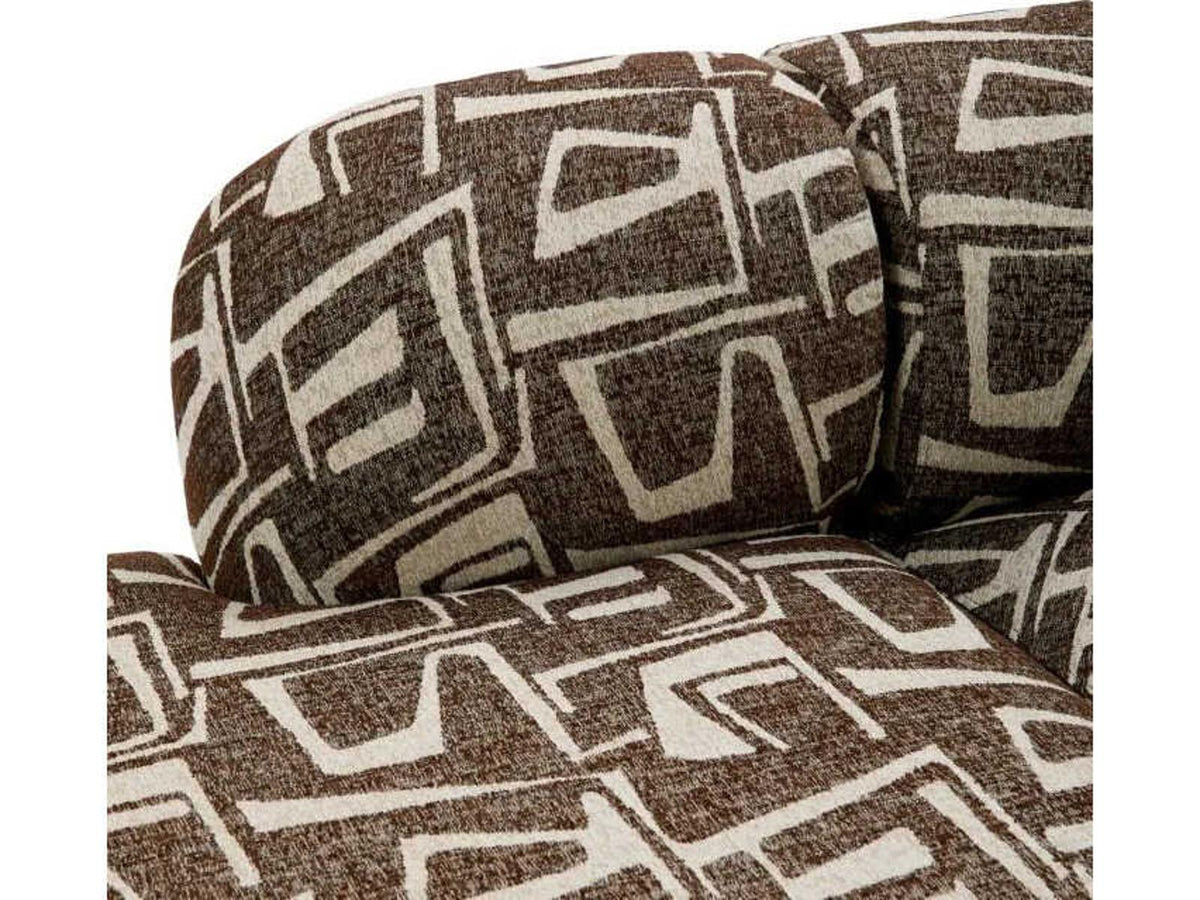 Bjorn 2-Piece Upholstered Sectional Sofa in Davenport Dark Brown