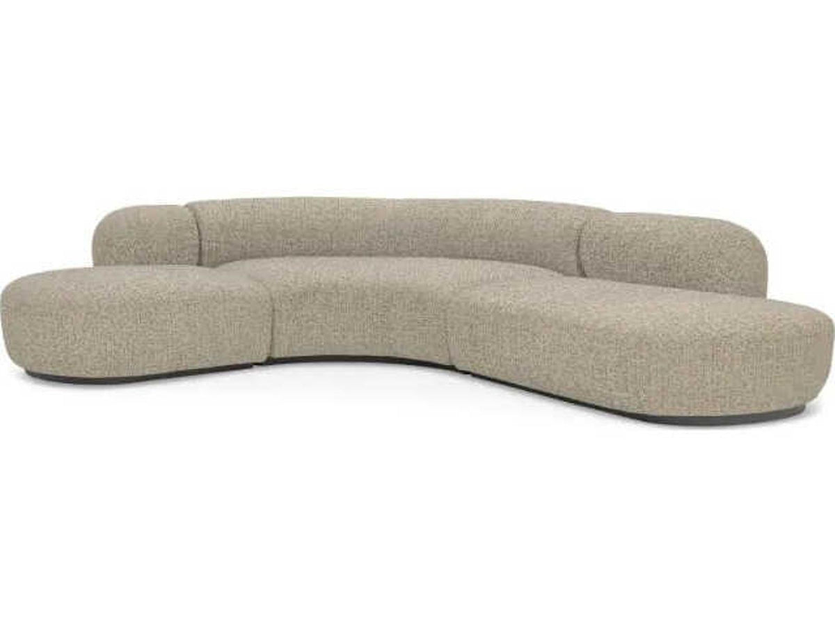 Bjorn 4-Seat Gray Upholstered Sectional Sofa