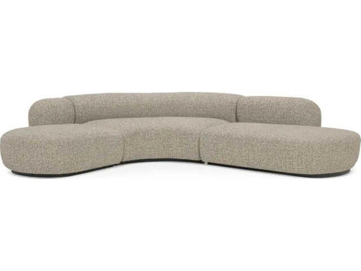 Bjorn 4-Seat Gray Upholstered Sectional Sofa