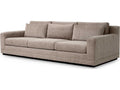 Manhattan 3-Seat Hunt Chenille Taupe Sofa with Black Base