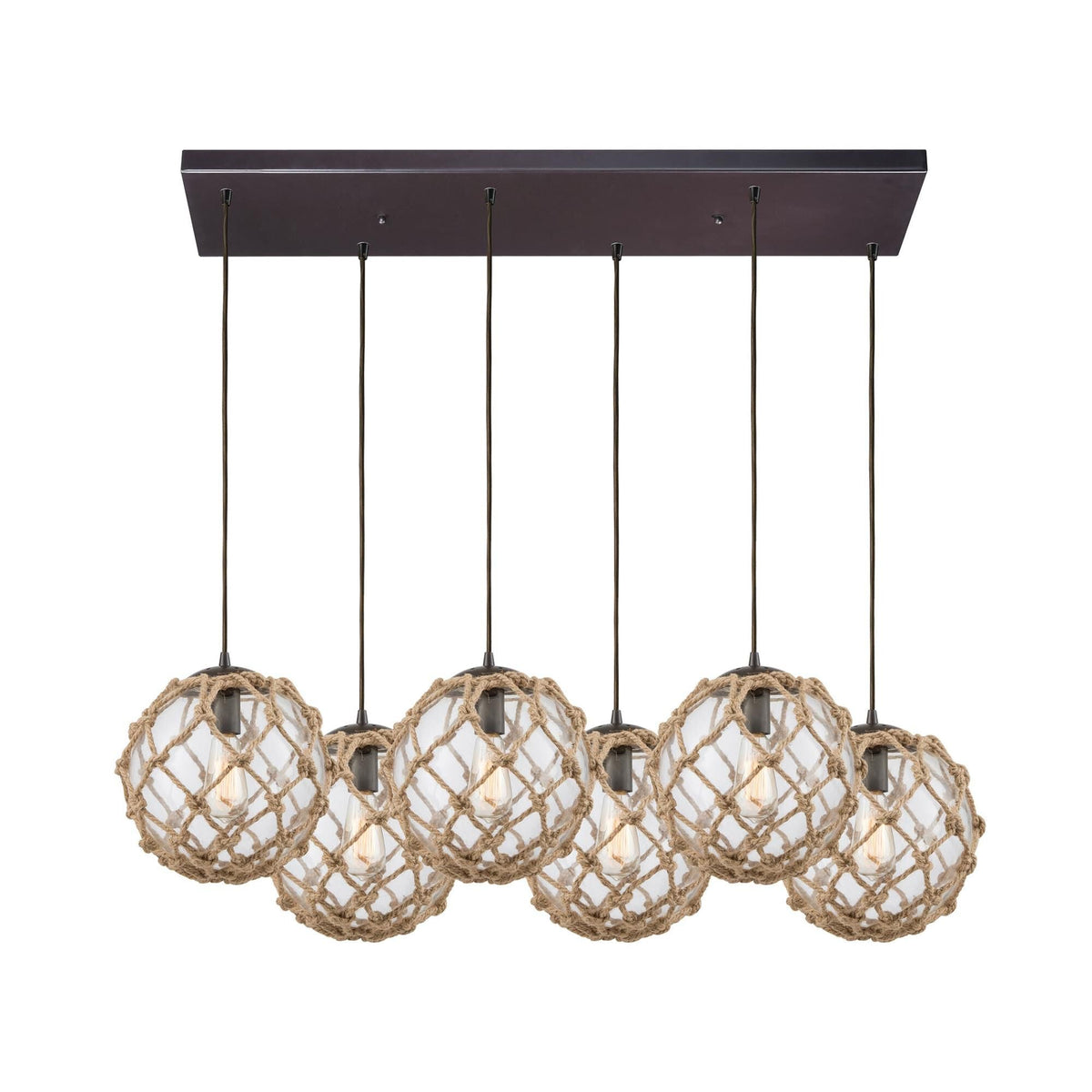 Elk Lighting Coastal Inlet 32 Inch 6 Light Linear Suspension Light Cp9640