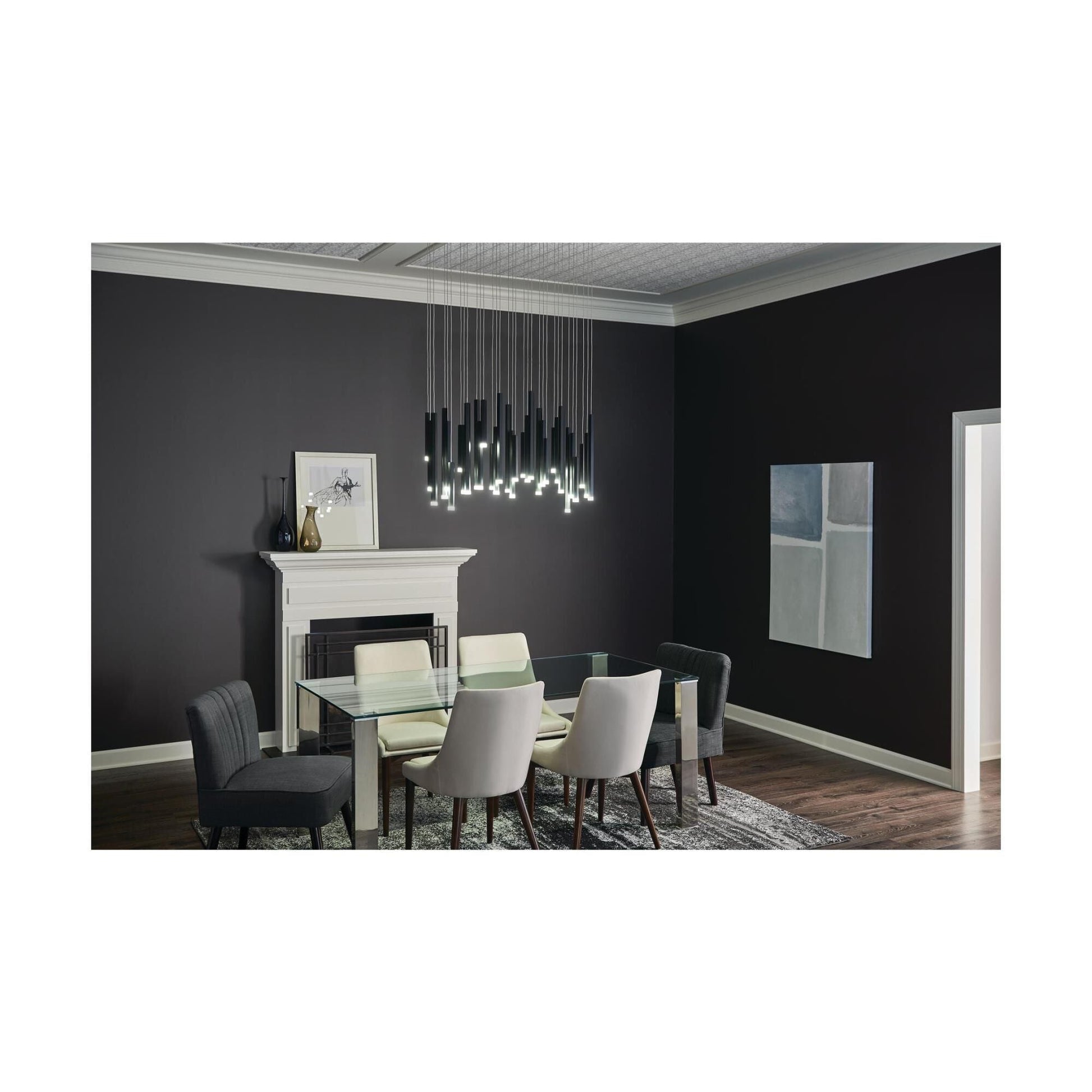 Elan Lighting Soho 5 Inch 33 Light Led Linear Suspension Light Cp184899