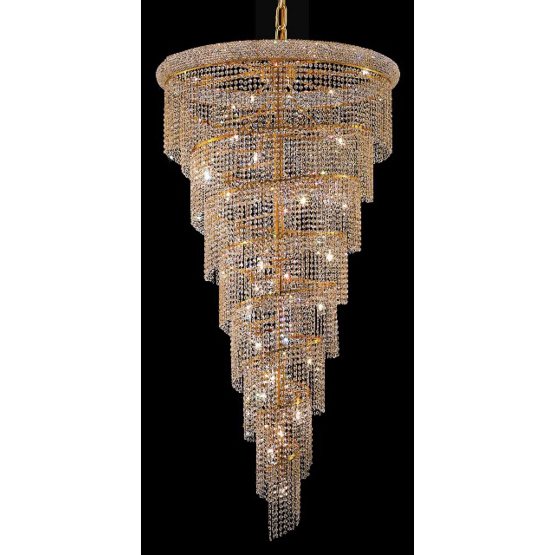 Elegant Lighting Spiral 36 Inch Large Pendant Cp25828