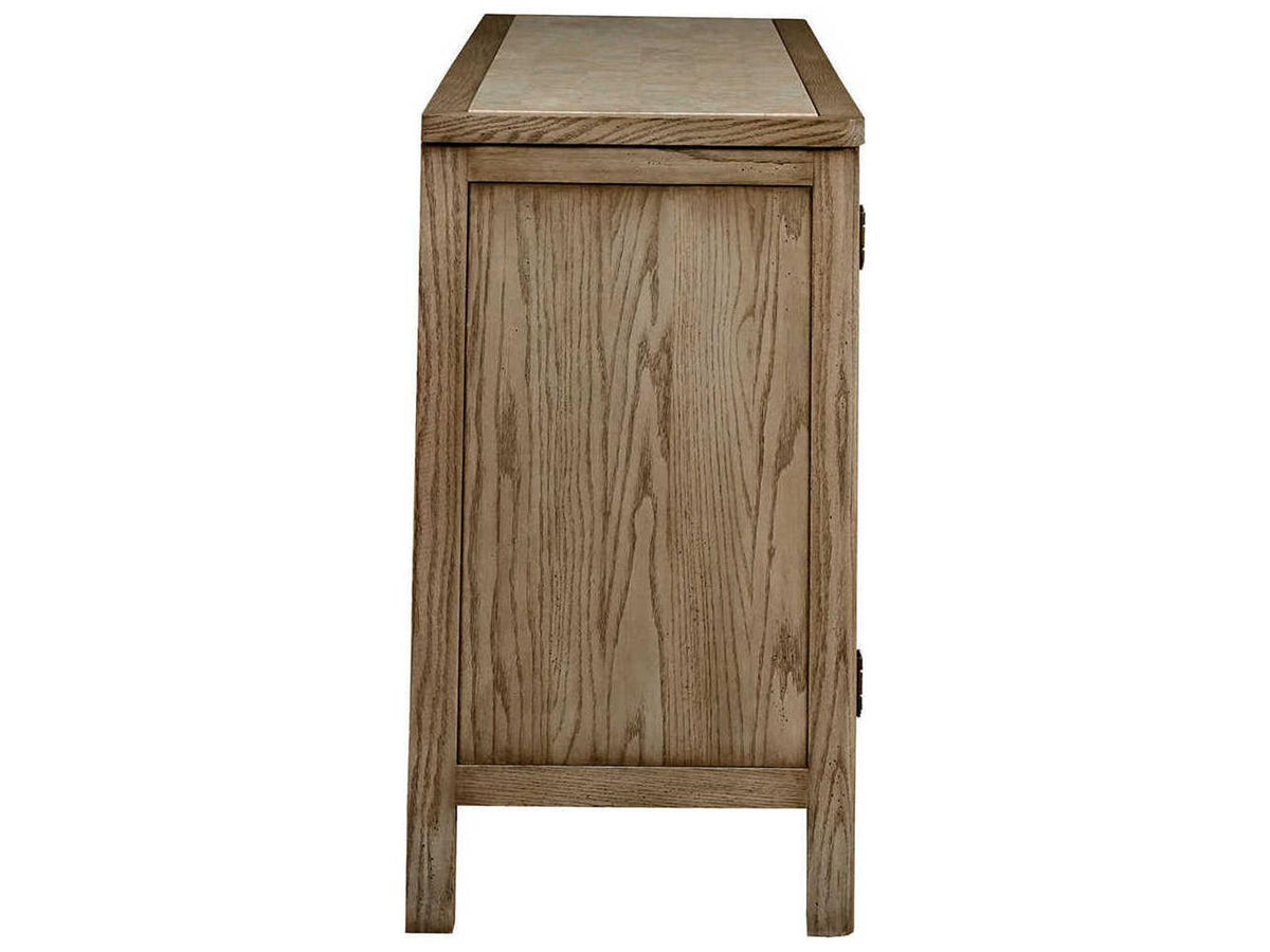 Monogram 84 Inch Oak Wood Sideboard in French Oak