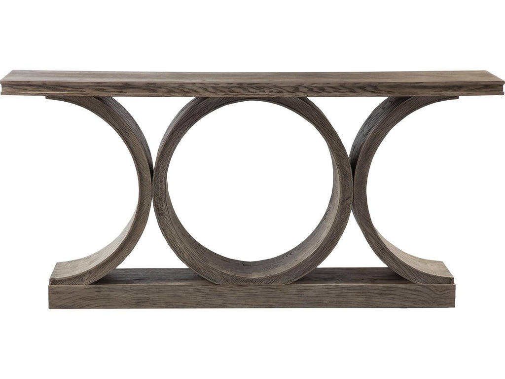 Monogram Rectangular Wood Console Table
