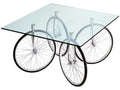 Tour Square Glass Stainless Steel Dining Table
