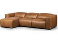 Norwood Radley Power Recliner 3-Piece Leather Sectional Sofa with LAF Chaise in Sonoma Butterscotch