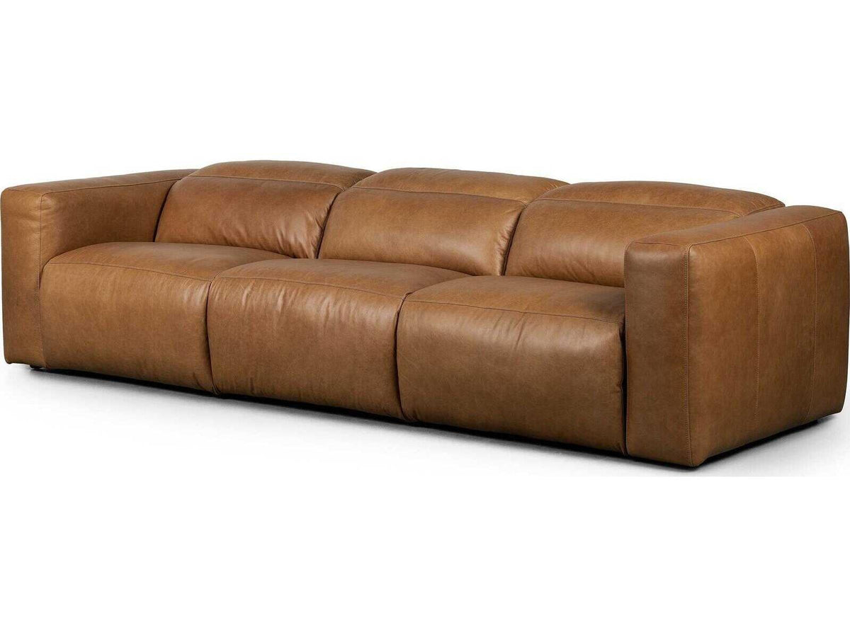 Globetrotter Radley Power Recliner 3 - Piece Wide Brown Leather Sofa