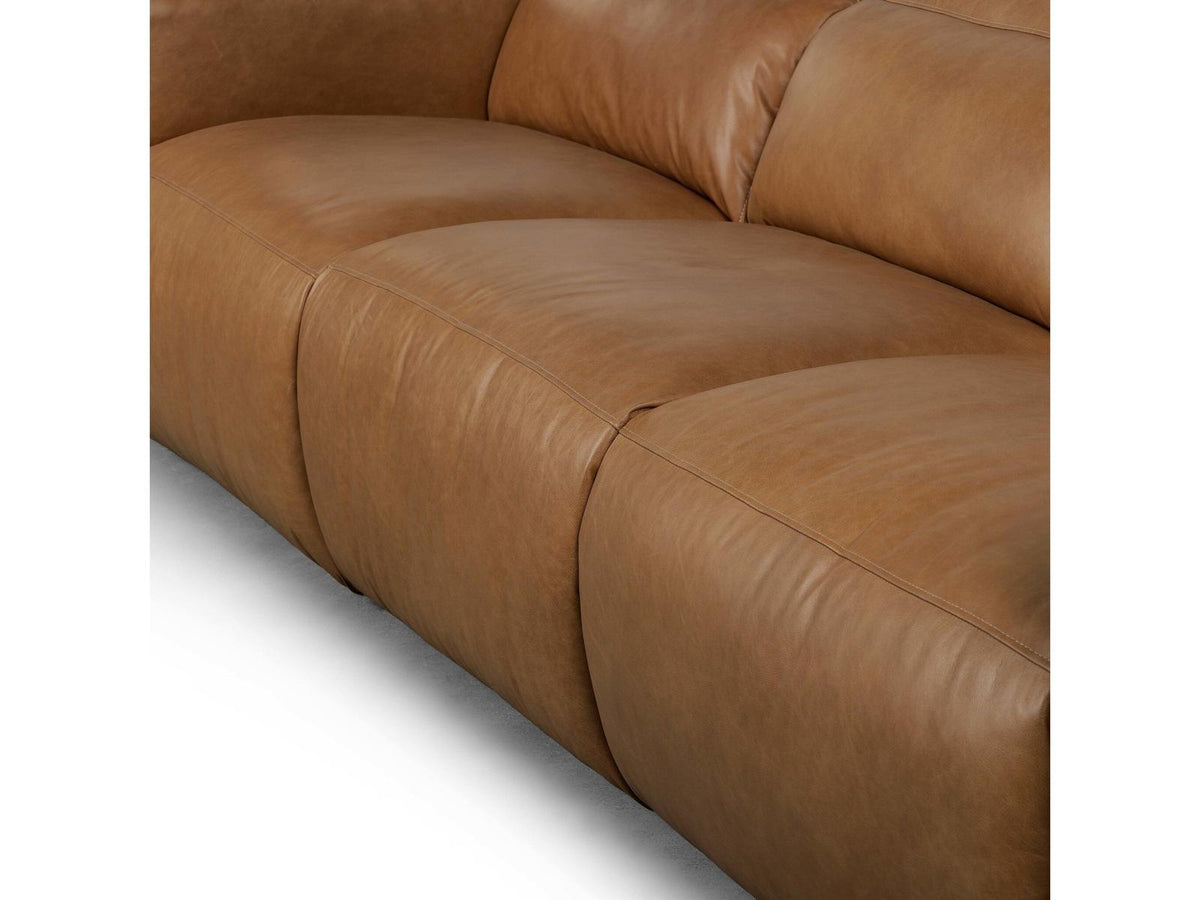 Globetrotter Radley Power Recliner 3 - Piece Wide Brown Leather Sofa