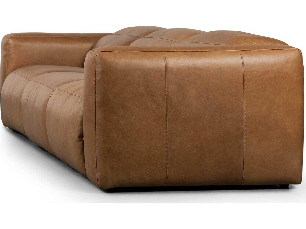 Globetrotter Radley Power Recliner 3 - Piece Wide Brown Leather Sofa