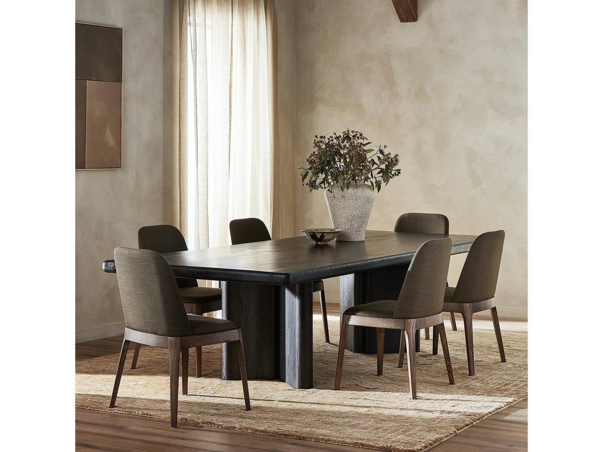 Bina Castro 118-Inch Rectangle Dining Table in Dark Espresso Reclaimed French Oak