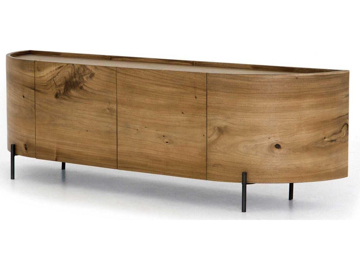 Wesson Lunas Console Table in Gold Guanacaste and Bronzed Iron