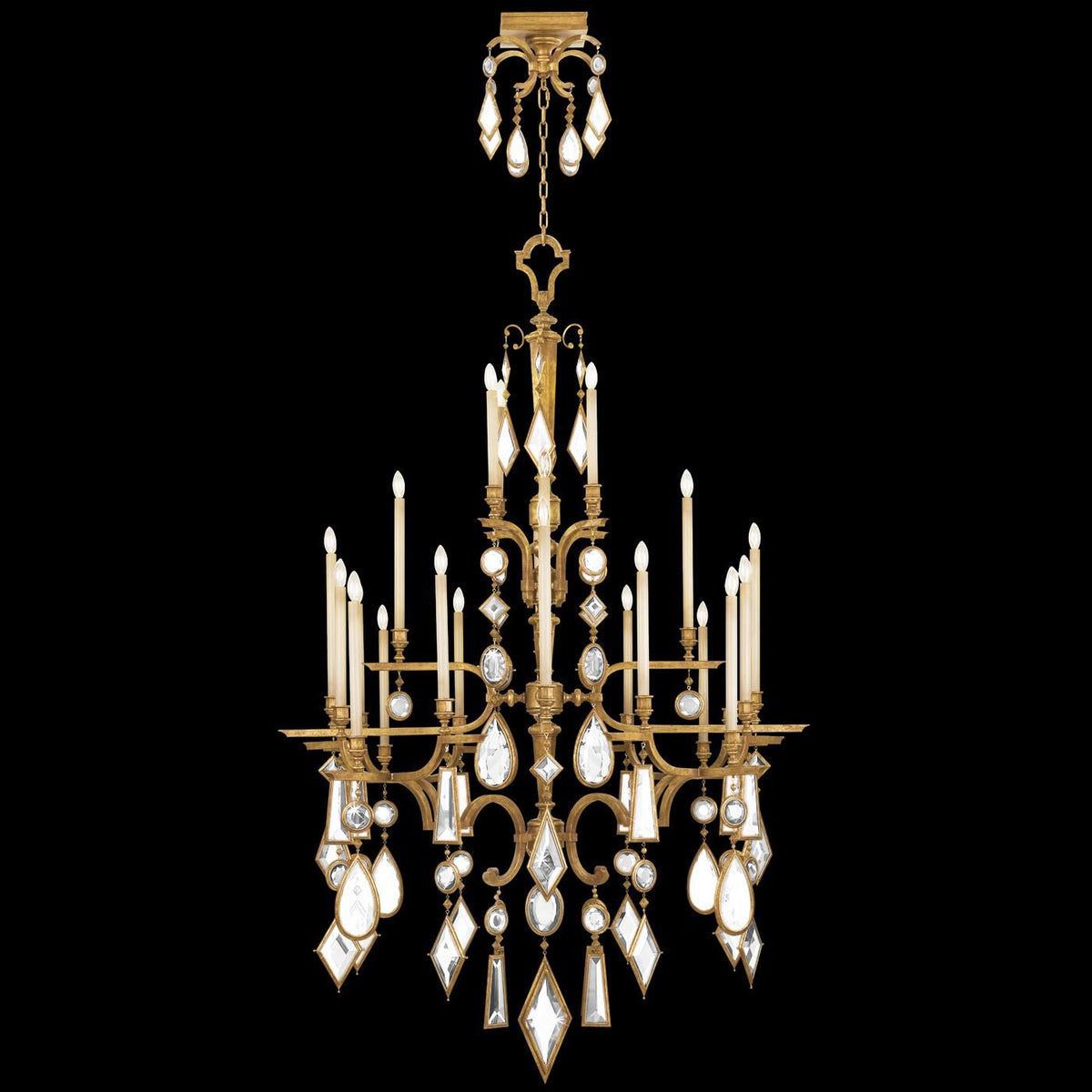 Fine Art Lamps Encased Gems 53 Inch 24 Light Chandelier Cp266522