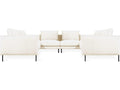 Renfrew Upholstered Sectional Sofa in Black Fabric