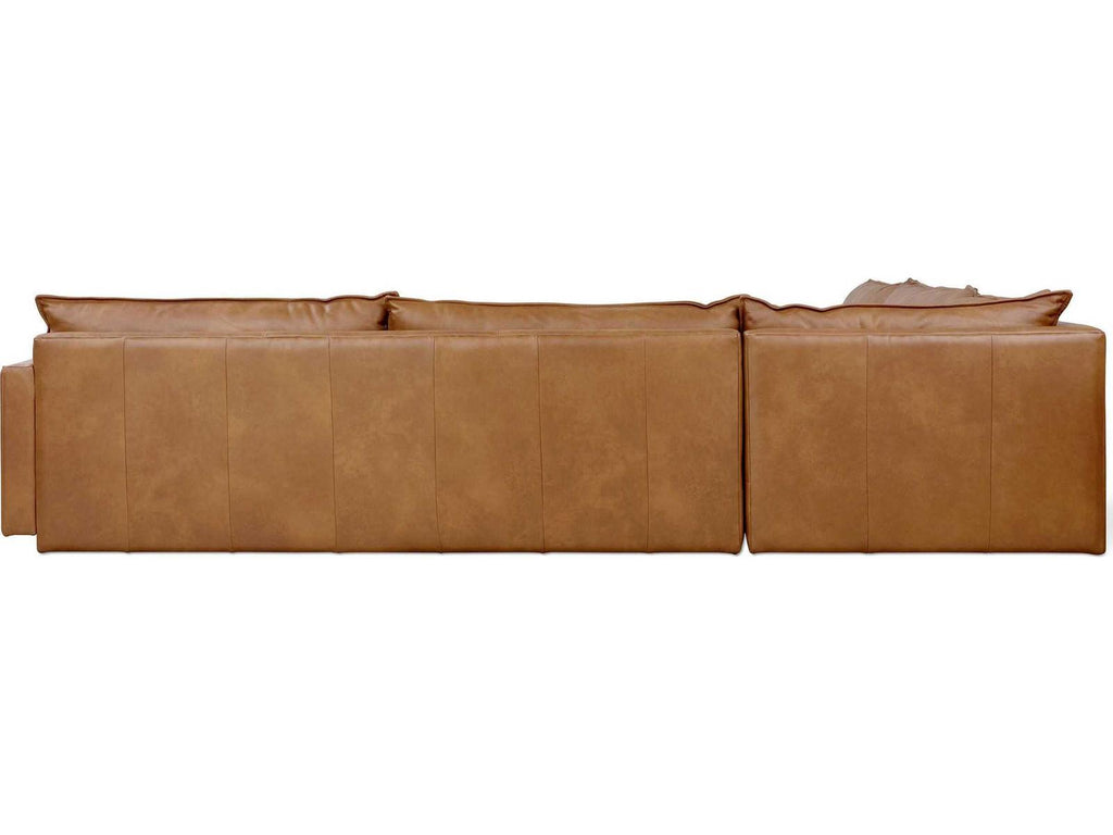Sola L-Shape Leather Sectional Sofa in Raleigh Chestnut Brown