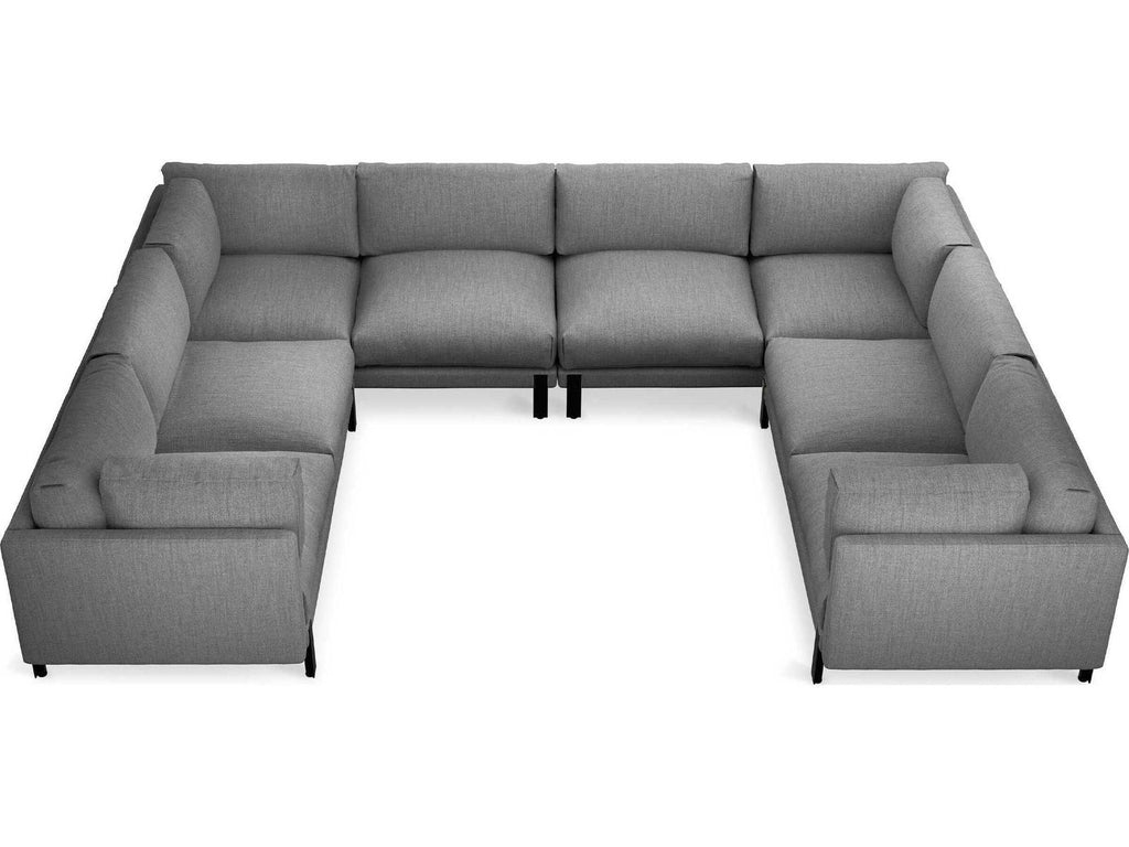Silverlake Gray Upholstered Sectional Sofa