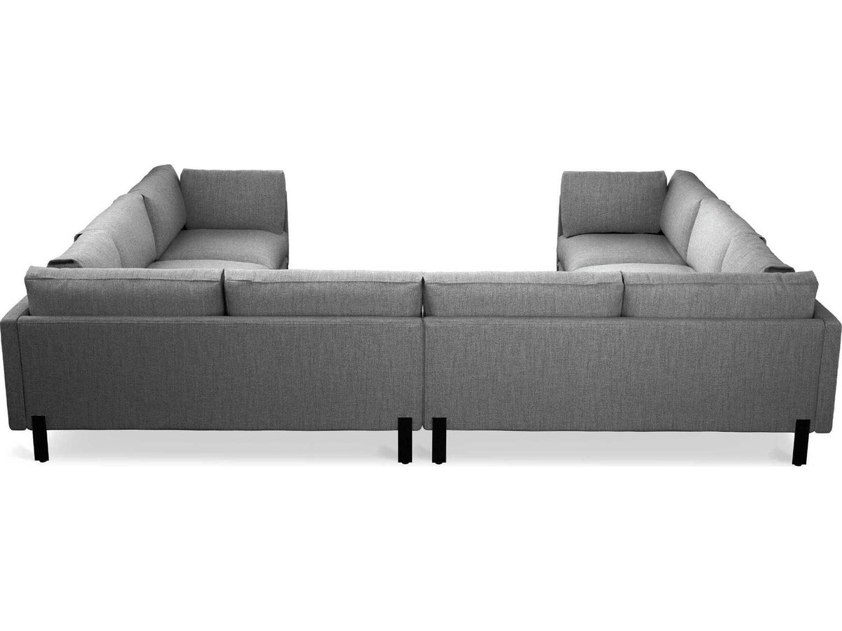 Silverlake Gray Upholstered Sectional Sofa