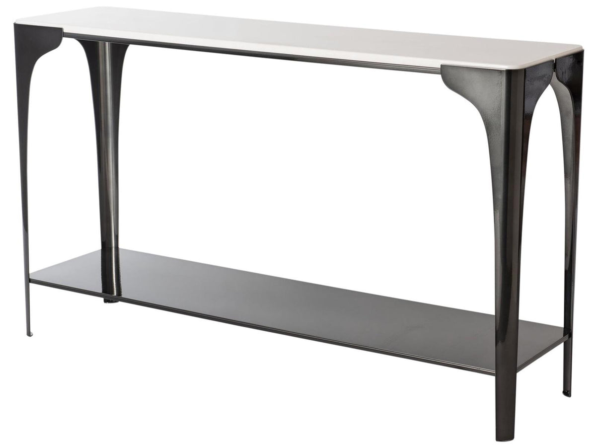 Cove Rectangular Console Table with Marble Top