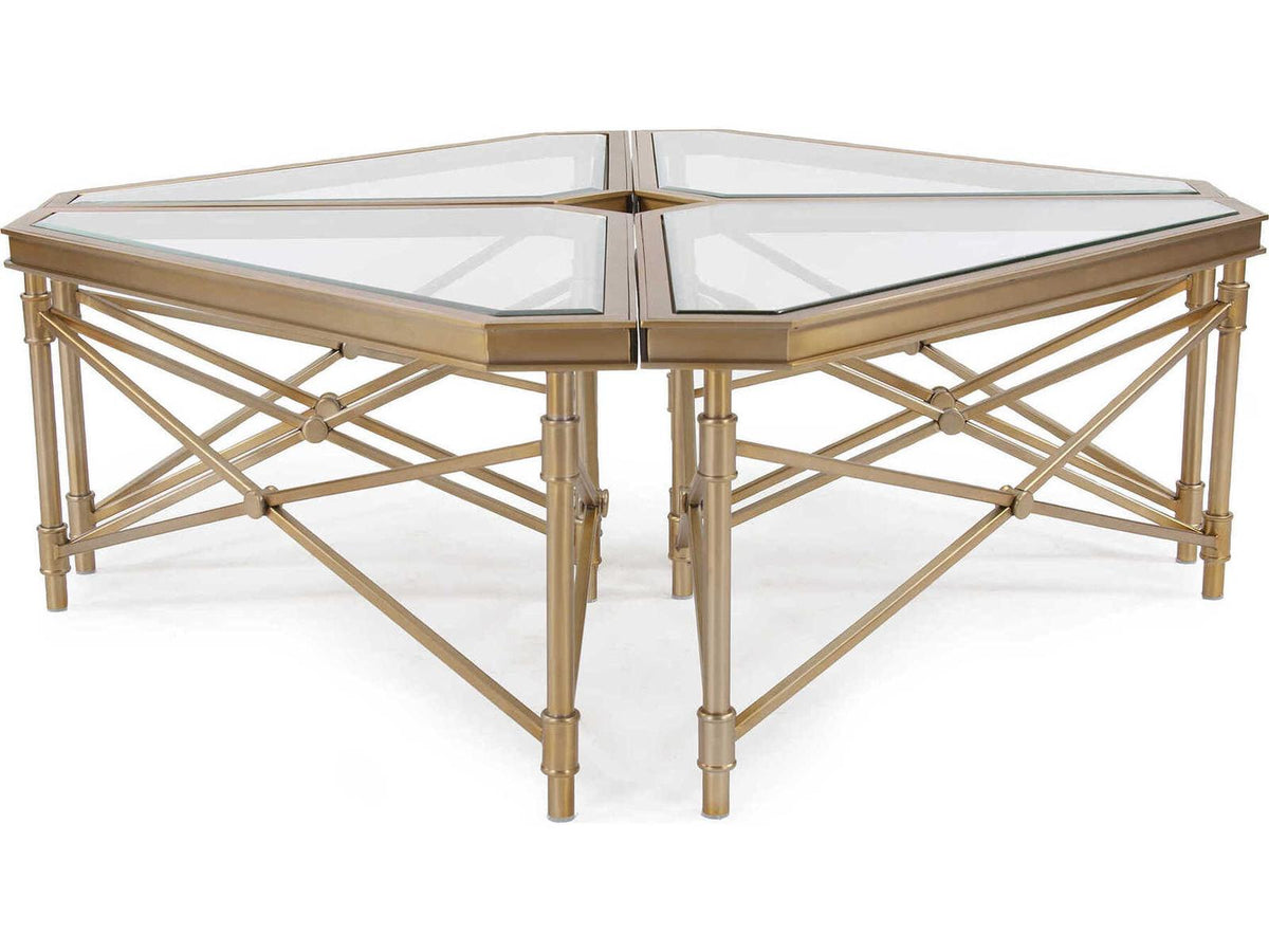Wertheimer Square Glass Gold Modular Coffee Table