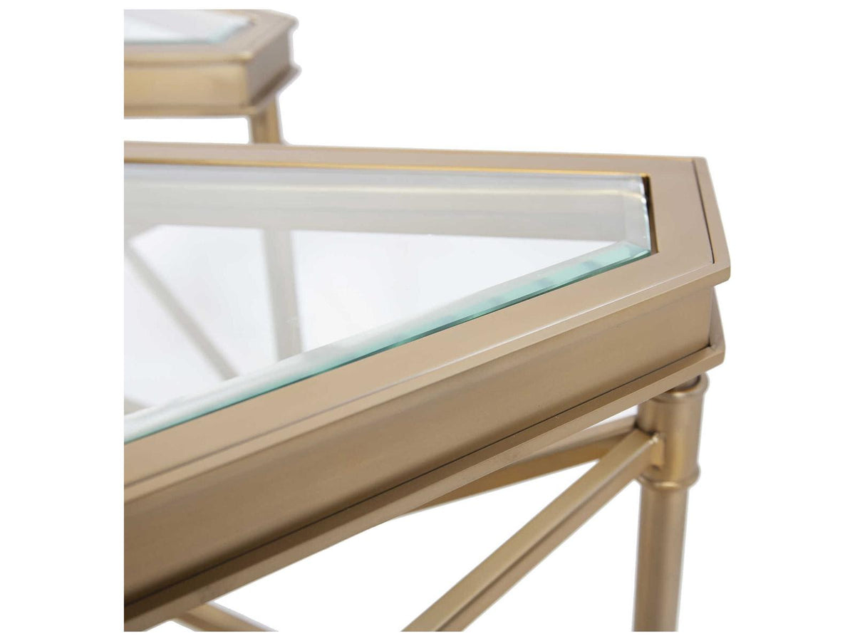 Wertheimer Square Glass Gold Modular Coffee Table