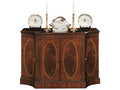 51 Inch Mahogany Wood Credenza Sideboard with Brass Hardware