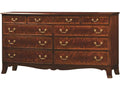 Bowfront 9-Drawer Wood Dresser
