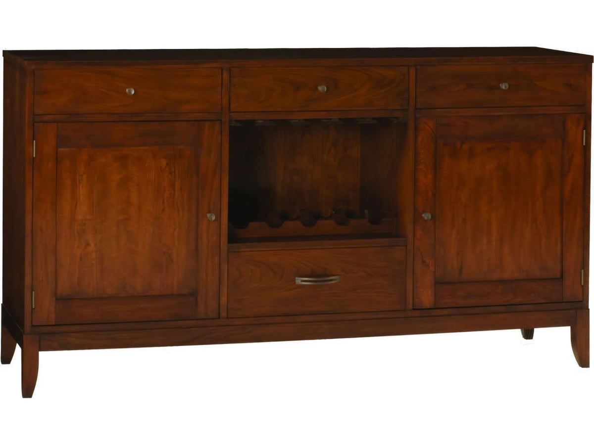Traditional Wood Sideboard with Wine Storage