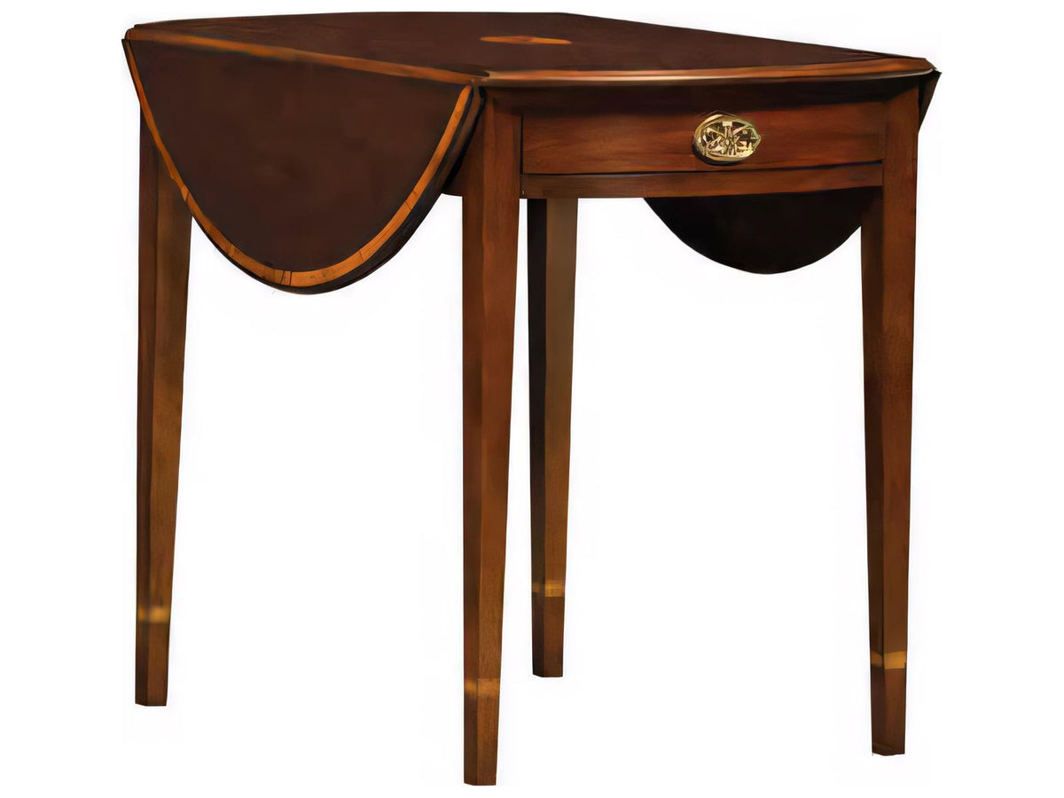 Rectangular Wood End Table with Drop Leaves