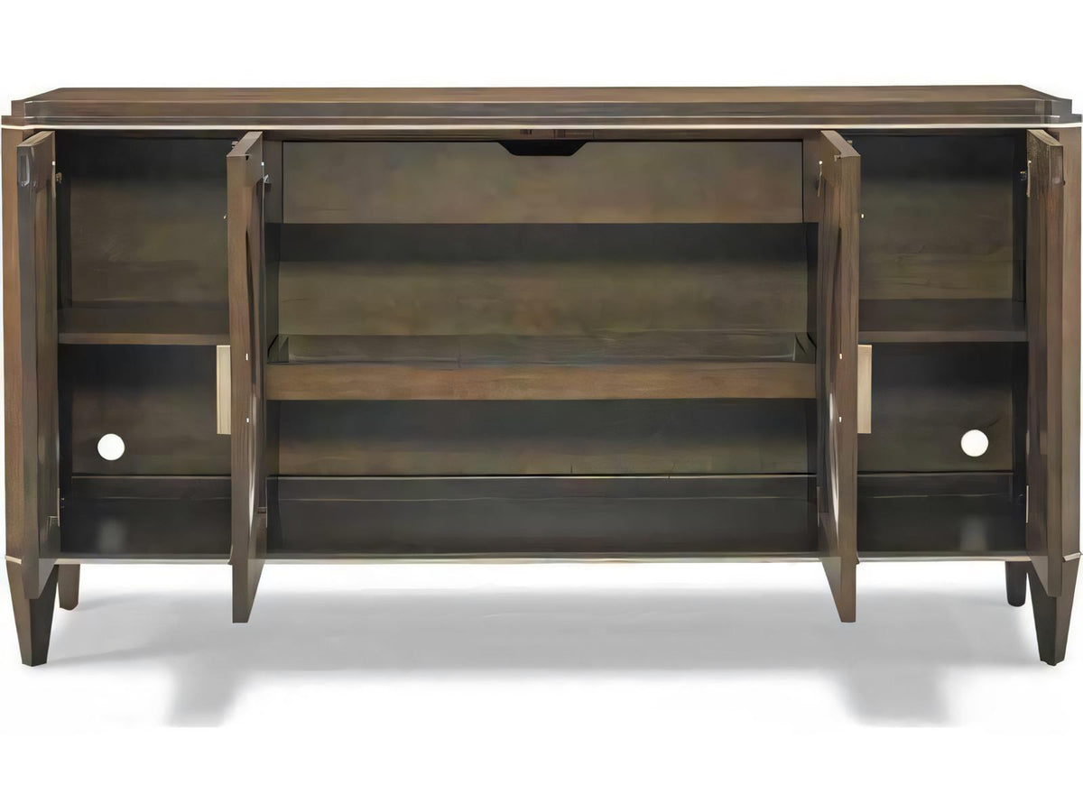 Terra Modern Leone 76-Inch Walnut Wood Sideboard Media Console Carob Brown