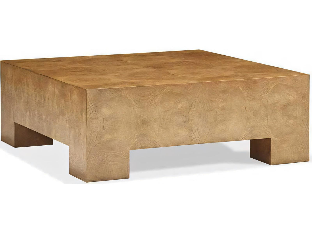 Journey The World Square Wood Coffee Table in Champagne