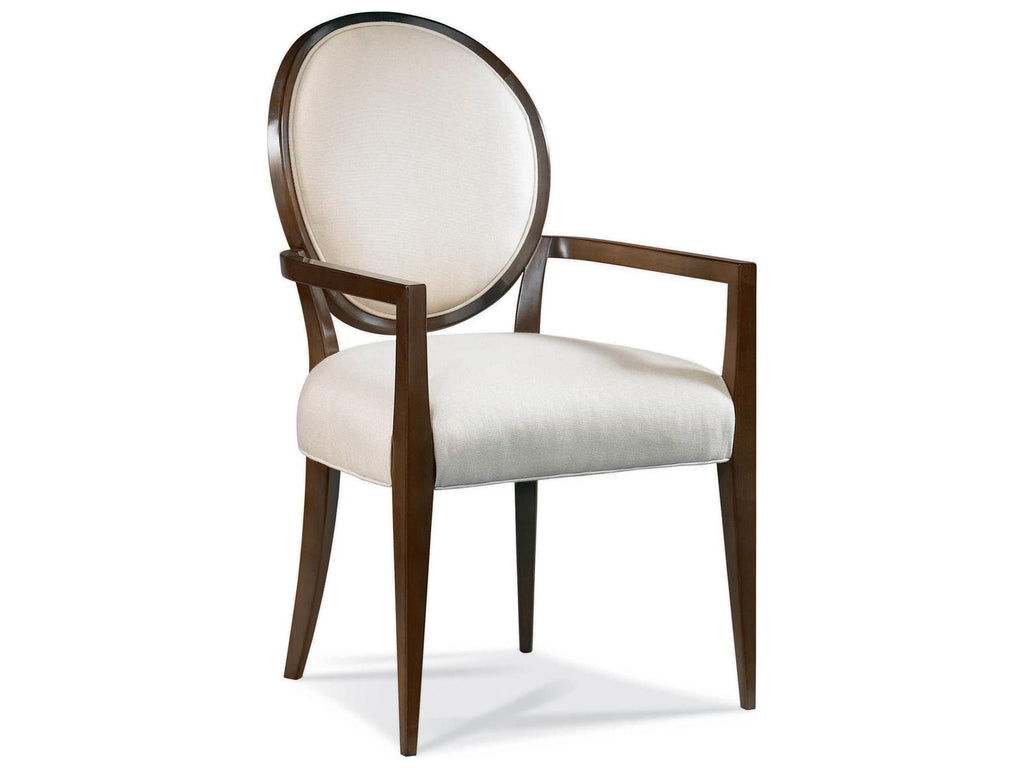 Stratos Upholstered Katie Oval Back Arm Dining Chair