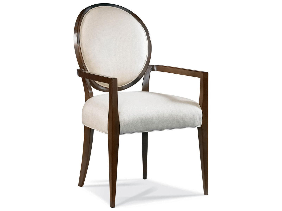 Stratos Upholstered Katie Oval Back Arm Dining Chair