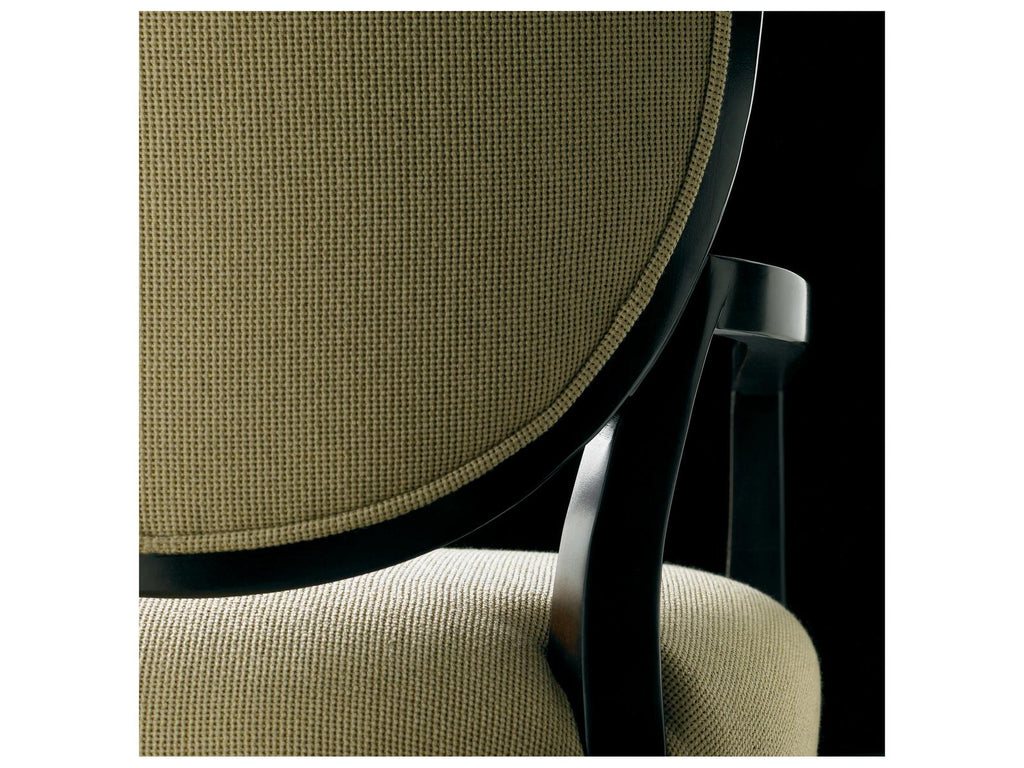 Stratos Upholstered Katie Oval Back Arm Dining Chair