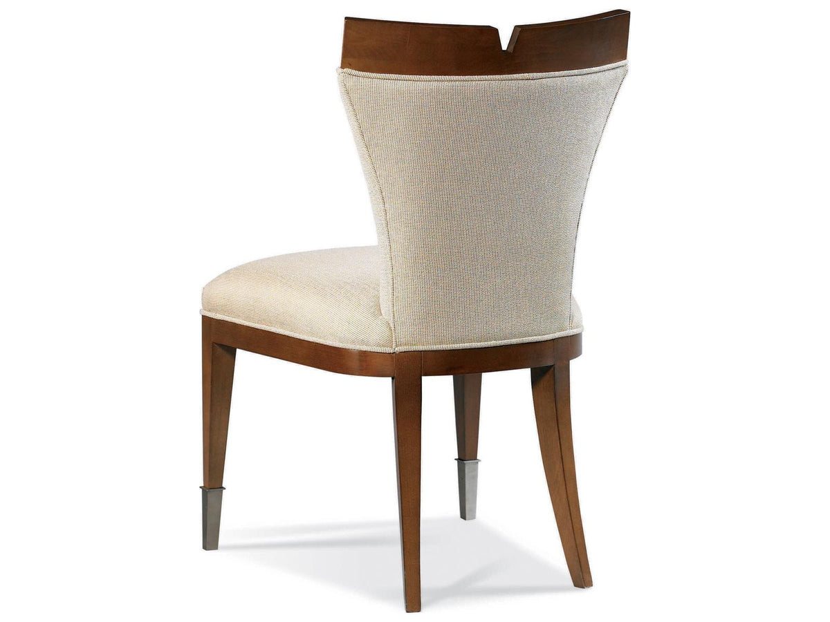 Stratos Upholstered Beech Wood Dining Side Chair in Beige
