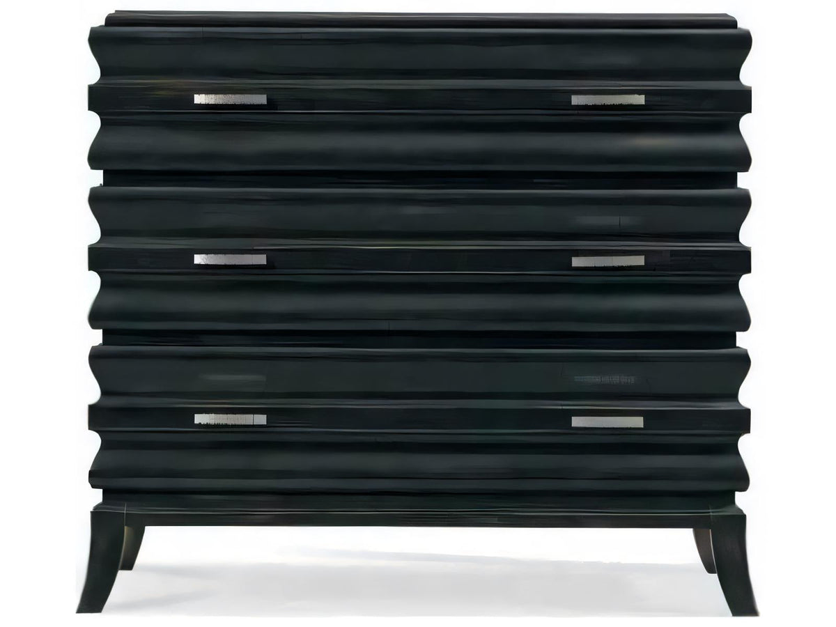 Transitions 3-Drawer Nightstand in Black Ebony Finish