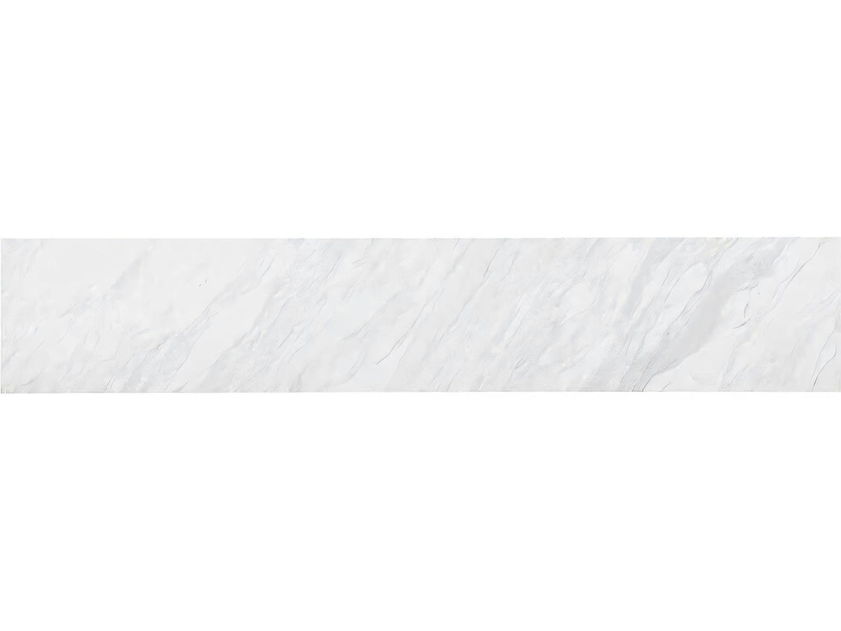 Reimagine Rectangular Console Table with Volakas Stone Top and Black Nickel Finish