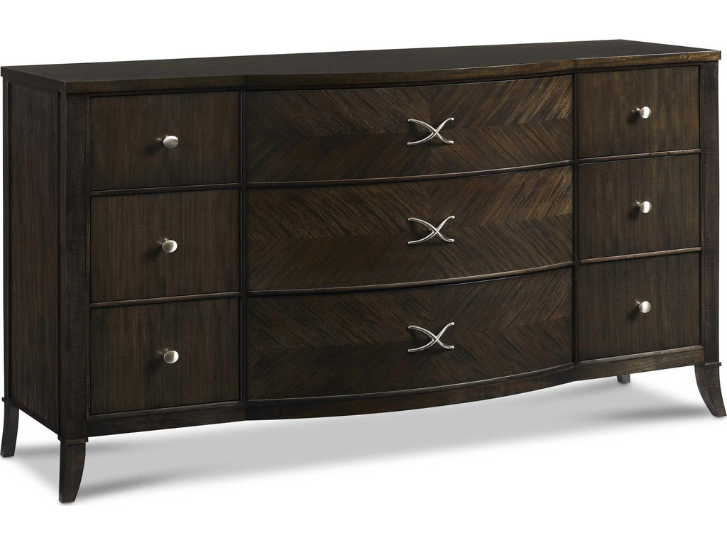 Reimagine Carrington 9-Drawer Triple Dresser in Westwood Finish