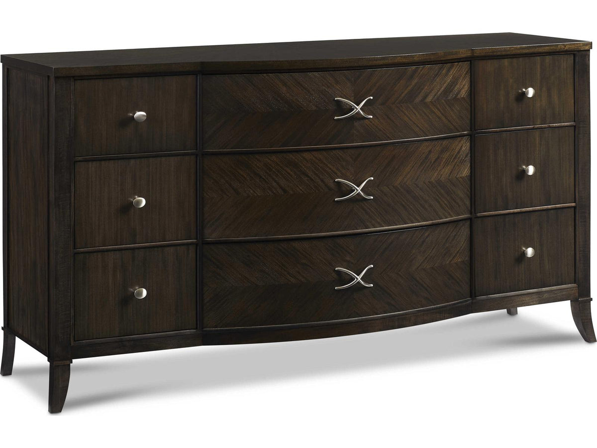 Reimagine Carrington 9-Drawer Triple Dresser in Westwood Finish
