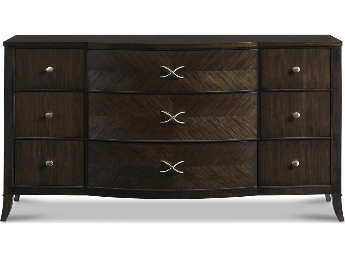 Reimagine Carrington 9-Drawer Triple Dresser in Westwood Finish