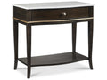 Reimagine 1-Drawer Brown Hardwood Nightstand with Stone Top