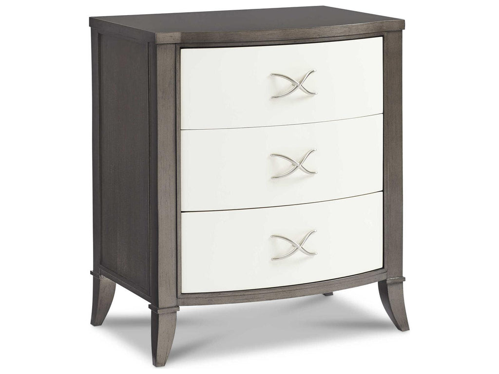Reimagine 3-Drawer Nightstand in Sugar Brown Hardwood with Black Nickel Hardware