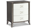 Reimagine 3-Drawer Nightstand in Sugar Brown Hardwood with Black Nickel Hardware