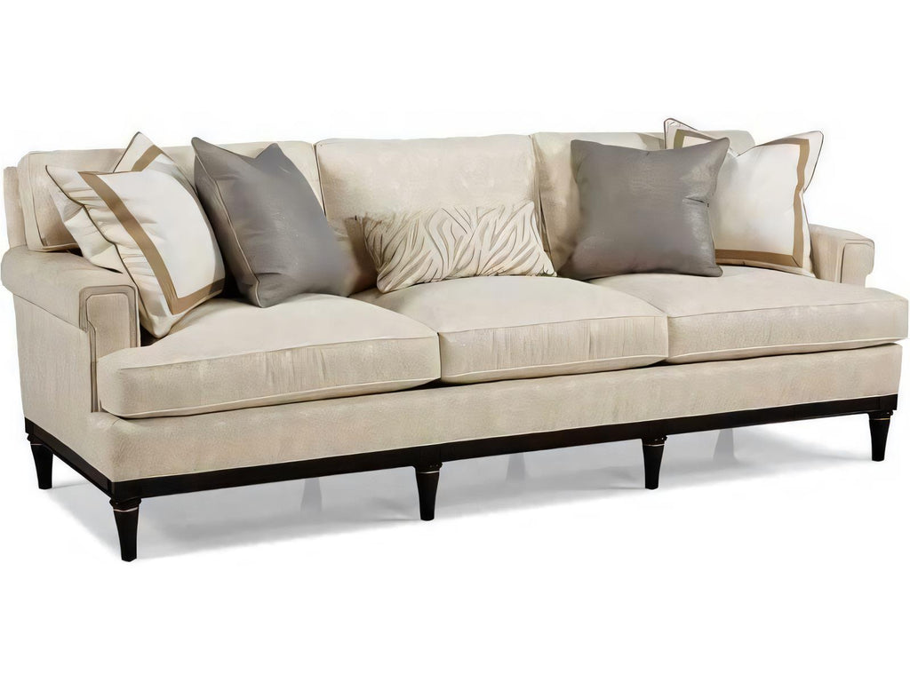 Custom Elements Upholstery 3-Seat Sofa in Cafe Noir Beige Fabric