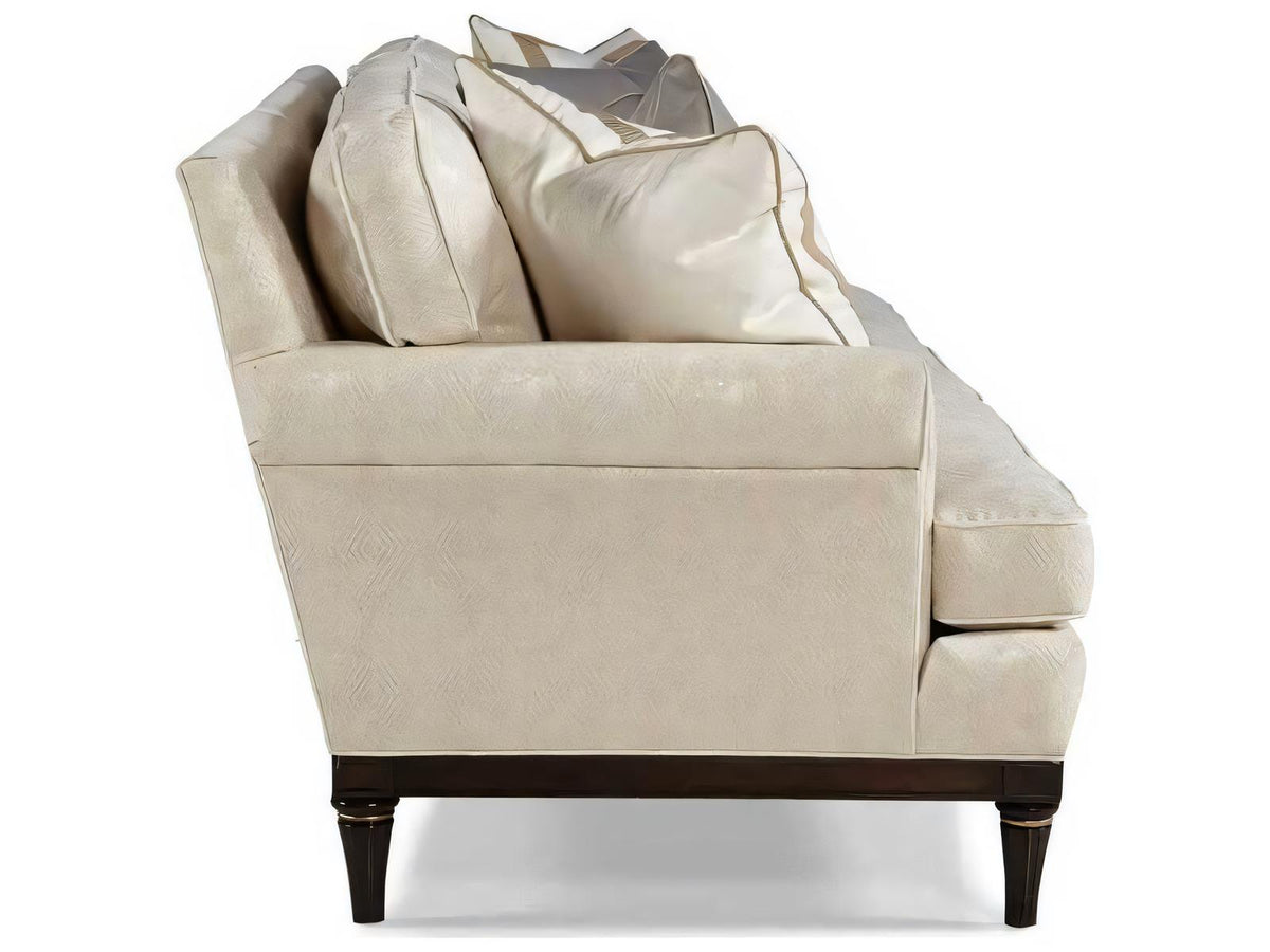 Custom Elements Upholstery 3-Seat Sofa in Cafe Noir Beige Fabric