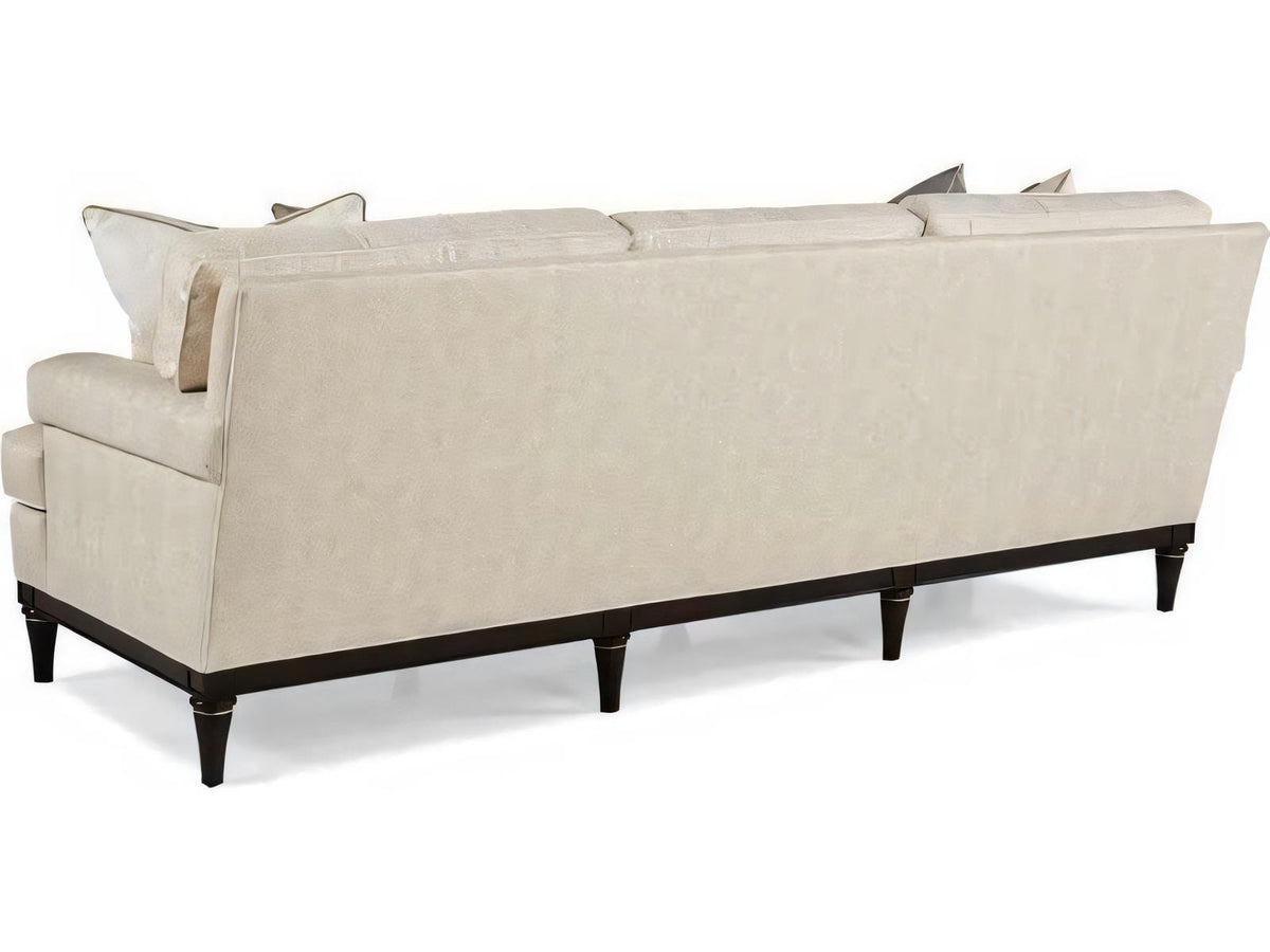Custom Elements Upholstery 3-Seat Sofa in Cafe Noir Beige Fabric