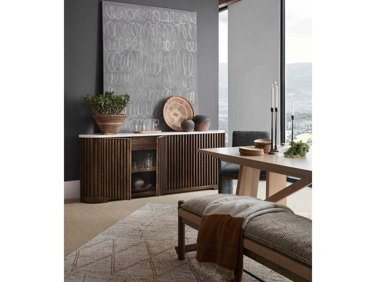 Revival 81 Oasis Oak Wood Credenza in Equestrian Brown