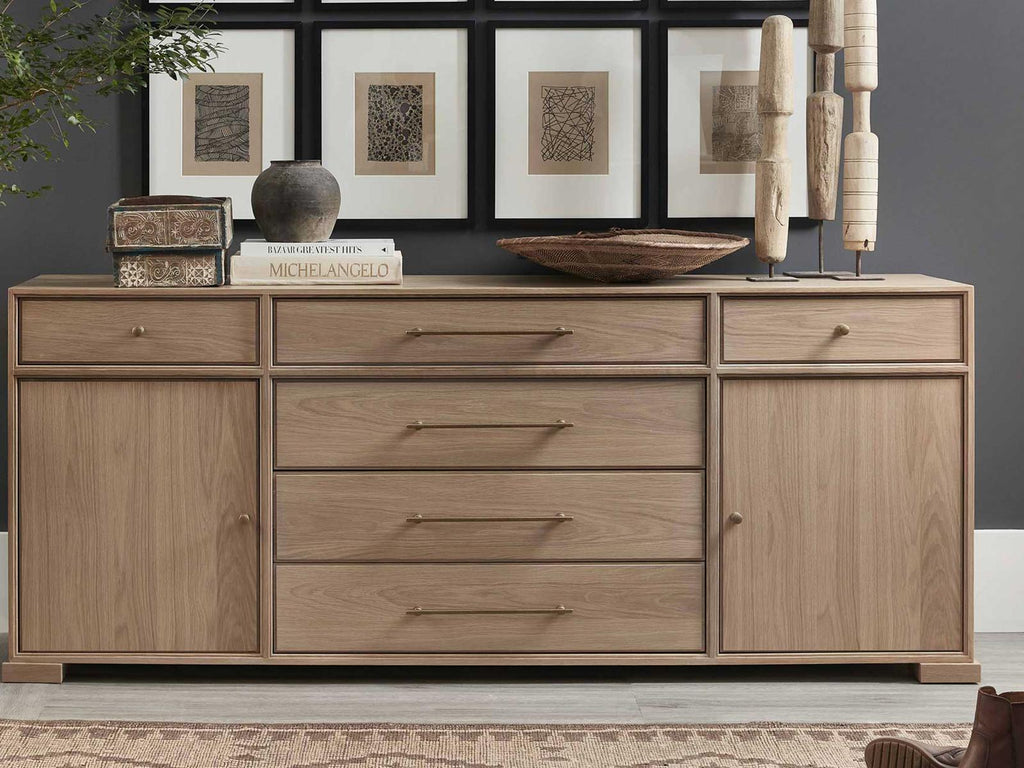 McCormick 6-Drawer Triple Dresser in Brown Oak